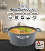 12 Pcs Non Stick Granite Cookware Set with Silicone Gloves - Image 6