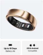 RingConn Gen 2 Air. Ultra-Thin AI Smart Ring. 10-Day Battery life. Fitness/Sleep/Stress/HR Tracker for Women&Men. No App Fee for Standard Features. iOS & Android Compatible (Size 10. Dune Gold) - Image 8