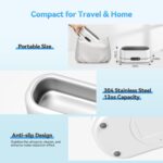 Ultrasonic Jewelry Cleaner, 48KHz Ultrasonic Cleaner Machine for Jewelry, Eyeglasses, Rings, Watch Strap, Dentures- Dual Cleaning Modes, 304 Stainless Steel Tank - Image 5