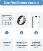 RingConn Gen 2 Air. Ultra-Thin AI Smart Ring. 10-Day Battery life. Fitness/Sleep/Stress/HR Tracker for Women&Men. No App Fee for Standard Features. iOS & Android Compatible (Size 10. Dune Gold) - Image 2