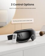 ⁦RENPHO Eyeris 1 – Eye Massager with Heat. Remote. Compression. Temple Massager for Migraine. Gifts for Mom. Heated Eye Mask for Relax. Reduce Eye Strain. Dry Eyes. Eye Bags. Sleep Mask for Eye Care⁩ - الصورة ⁦5⁩