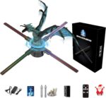 3D Hologram Fan.18.1Hologram Fan with Remote/Bluetooth/WIFI/700 Video Library.Missyou Holographic Fan with HD LED 2000*1444PX Resolution Picture Fan Spinner Small for Shop/Bar/Christmas/Halloween