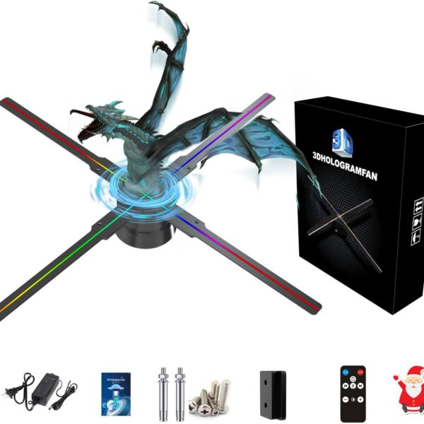 3D Hologram Fan.18.1Hologram Fan with Remote/Bluetooth/WIFI/700 Video Library.Missyou Holographic Fan with HD LED 2000*1444PX Resolution Picture Fan Spinner Small for Shop/Bar/Christmas/Halloween