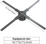 3D Hologram Fan.18.1Hologram Fan with Remote/Bluetooth/WIFI/700 Video Library.Missyou Holographic Fan with HD LED 2000*1444PX Resolution Picture Fan Spinner Small for Shop/Bar/Christmas/Halloween - Image 5