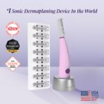 Michael Todd Beauty Sonicsmooth Dermaplane Razor for Women Face + Eyebrow trimmer Dermaplaning System – Peach Fuzz Remover – 8 Weeks of Dermaplaning Blades - Image 2