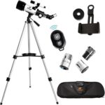 ⁦Gskyer Telescope. 70mm Aperture 400mm AZ Mount Astronomical Refracting Telescope for Kids Beginners – Travel Telescope with Carry Bag. Phone Adapter and Wireless Remote.⁩ - الصورة ⁦2⁩