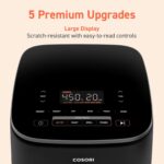 COSORI Air Fryer 9-in-1. Compact & Large 6-Qt. Fast Turbo Modes. 90–450°F Precise Heat for Even Results. Up to 95% Less Oil*. Roast. Bake. Dry. Reheat. Frozen. Broil. Proof. 120V. TurboBlaze. Ceramic - Image 10