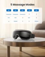 ⁦RENPHO Eyeris 1 – Eye Massager with Heat. Remote. Compression. Temple Massager for Migraine. Gifts for Mom. Heated Eye Mask for Relax. Reduce Eye Strain. Dry Eyes. Eye Bags. Sleep Mask for Eye Care⁩ - الصورة ⁦7⁩