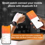 Smart Watch with Earbuds. 1.32 Inch Round Fitness Watch X7. 2 in 1 Bluetooth Watch with Step.Calories.Sleep Monitor.Heart Rate Blood Pressu-re Monitor for iOS & Android - Image 6