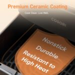 COSORI Air Fryer 9-in-1. Compact & Large 6-Qt. Fast Turbo Modes. 90–450°F Precise Heat for Even Results. Up to 95% Less Oil*. Roast. Bake. Dry. Reheat. Frozen. Broil. Proof. 120V. TurboBlaze. Ceramic - Image 3