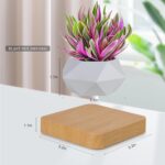⁦Levitating Air Bonsai Pot. Rotation Flower Pot Planters. Magnetic Levitation Suspension Floating Pot. Potted Plant Home Desk Decor in Flower Pots & Planters from Home & Garden on (Light Color)⁩ - الصورة ⁦5⁩
