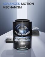 ZEEHOO 3 in 1 Charging Station for Apple Devices. Mag-Safe Charger Stand. Qi2 15W Auto-Rotating Wireless Charger for iPhone 17 16/15/14/13/12 Series& AirPods& iWatch(Black) - Image 3