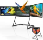 Laptop Screen Extender. 15.6 FHD 1080P IPS Portable Foldable Triple Monitor. Laptop Monitor Extender. HDMI/USB-C Plug n Play for Windows. Mac. Android.with a Felt Protective Sleeve