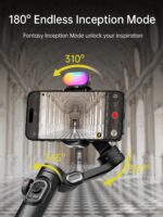 ⁦Gimbal stabilizer for Smartphone.Gesture Control/face Tracking.Magnetic Fill Light.Foldable Handheld Phone Gimbal.3-axis stabilizer TikTok YouTube Vlog Recording XE kit⁩ - الصورة ⁦4⁩