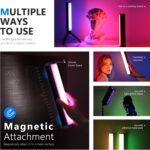 NEEWER RGB LED Video Light Stick. Touch Bar & APP Control. Magnetic Handheld Photography Lighting Wand. Dimmable 3200K~5600K CRI98+ Full Color LED Light with 6400mAh Battery. 17 Scenes. RGB1 - Image 5