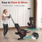 ⁦Rowing Machine.Wenoker Magnetic Rower Machine for Home.350 LB Weight Capacity. Smooth Whisper Quiet with Digital Display Tablet Holder & Comfortable Seat Cushion. Compact and Saves Space⁩ - الصورة ⁦8⁩