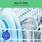 Chefman XL Electric Griddle with Removable Temperature Control. Immersible Flat Top Grill. Burger. Eggs. Pancake Griddle. Nonstick Extra Large Cooking Surface. Slide Out Drip Tray. 10 x 20 Inch - Image 6