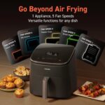 COSORI Air Fryer 9-in-1. Compact & Large 6-Qt. Fast Turbo Modes. 90–450°F Precise Heat for Even Results. Up to 95% Less Oil*. Roast. Bake. Dry. Reheat. Frozen. Broil. Proof. 120V. TurboBlaze. Ceramic - Image 5