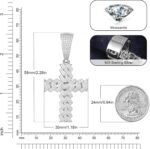 Moissanite Cross Necklace 2.7 Carat Iced Out Moissanite Cross Pendant 925 Sterling Silver Cross Chain Necklace D Color VVS1 18k Gold Plated Christian Pendant - Image 4