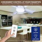 Bell+Howell Socket Breeze Modern Ceiling Fans with LED Lights. 10 LED E26/E27 Screw Base Mini Light Socket Fan with Cord for Bedroom. Living Room. Kitchen. Balcony - Image 5