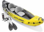 Intex 68307EP Explorer K2 Inflatable Kayak Set: Includes Deluxe 86in Aluminum Oars and High-Output Pump – SuperStrong PVC – Adjustable Seats with Backrest – 2-Person – 400lb Weight Capacity - Image 8