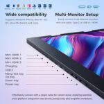 ⁦Laptop Screen Extender. 15.6 FHD 1080P IPS Portable Foldable Triple Monitor. Laptop Monitor Extender. HDMI/USB-C Plug n Play for Windows. Mac. Android.with a Felt Protective Sleeve⁩ - الصورة ⁦3⁩