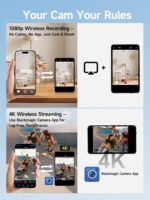 SYNCO XView Selfie Monitor Screen for iPhone & Android. Wireless 4K/1080p Magnetic Back Camera Vlog Monitor with 164FT Range. Built-in Speaker for YouTube TikTok Live Streaming (Black) - Image 5