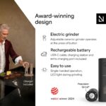 LARS NYSØM Electric Salt and Pepper Grinder Set I Automatic Salt and Pepper Mills with Adjustable Ceramic Grinder I USB Rechargeable Electric Spice Mill Set (Carbon Black) - Image 2