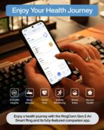 RingConn Gen 2 Air. Ultra-Thin AI Smart Ring. 10-Day Battery life. Fitness/Sleep/Stress/HR Tracker for Women&Men. No App Fee for Standard Features. iOS & Android Compatible (Size 10. Dune Gold) - Image 3