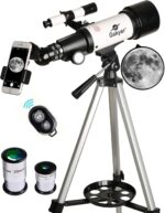 Gskyer Telescope. 70mm Aperture 400mm AZ Mount Astronomical Refracting Telescope for Kids Beginners – Travel Telescope with Carry Bag. Phone Adapter and Wireless Remote.