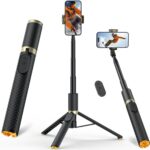 62 Phone Tripod & Selfie Stick. Tripod for iPhone with Remote. Portable. Lightweight Travel Stand for Selfies Video Recording Vlog. Extendable Stand Compatible with iPhone Android
