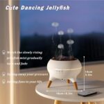 ⁦Essential Oil Diffuser 250ML Dancing Jellyfish Aromatherapy Diffuser Humidifier with 7 Colors LED Lights.Remote Control.Plug in for Bedroom.Office (White)⁩ - الصورة ⁦8⁩