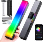 NEEWER RGB LED Video Light Stick. Touch Bar & APP Control. Magnetic Handheld Photography Lighting Wand. Dimmable 3200K~5600K CRI98+ Full Color LED Light with 6400mAh Battery. 17 Scenes. RGB1