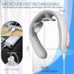 Electric Pulse Neck Massager with Heat for Pain Relief 10 Modes 15 Intensities Therapy Deep Tissue Trigger Point Intelligent Massager Cordless Gifts for Men Women - Image 8