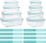 Vtopmart 8 Pack Glass Meal Prep Containers with Leak Proof Locking Lids. Airtight Food Storage Containers for Microwave. Oven. Freezer and Dishwasher. BPA Free. Green - Image 2