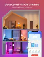 Govee Smart Light Bulbs. Color Changing Light Bulb. Works with Alexa and Google Assistant. 16 Million Colors RGBWW. WiFi & Bluetooth LED Light Bulbs. Music Sync. A19. 800 Lumens. 1 Pack - Image 6