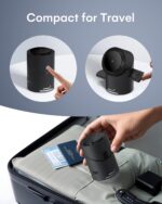 ZEEHOO 3 in 1 Charging Station for Apple Devices. Mag-Safe Charger Stand. Qi2 15W Auto-Rotating Wireless Charger for iPhone 17 16/15/14/13/12 Series& AirPods& iWatch(Black) - Image 7