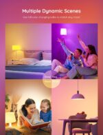 Govee Smart Light Bulbs. Color Changing Light Bulb. Works with Alexa and Google Assistant. 16 Million Colors RGBWW. WiFi & Bluetooth LED Light Bulbs. Music Sync. A19. 800 Lumens. 1 Pack - Image 4