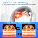Electric Pulse Neck Massager with Heat for Pain Relief 10 Modes 15 Intensities Therapy Deep Tissue Trigger Point Intelligent Massager Cordless Gifts for Men Women - Image 5