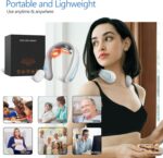 Electric Pulse Neck Massager with Heat for Pain Relief 10 Modes 15 Intensities Therapy Deep Tissue Trigger Point Intelligent Massager Cordless Gifts for Men Women - Image 9