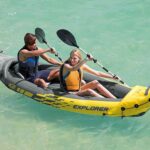 Intex 68307EP Explorer K2 Inflatable Kayak Set: Includes Deluxe 86in Aluminum Oars and High-Output Pump – SuperStrong PVC – Adjustable Seats with Backrest – 2-Person – 400lb Weight Capacity - Image 6