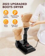 ⁦FORLIM [Upgraded Temperature Control] Boot Dryer for Work Boots – Shoe Dryer with 24-Hour Delay Timer. Portable Glove Dryer & Boot Warmer. Automatic Shut-Off Timer. Folding Design. Smart Panel. Black⁩ - الصورة ⁦2⁩