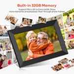 Frameo 10.1 Inch WiFi Digital Picture Frame. 1280×800 HD IPS Touch Screen Photo Frame Electronic. 32GB Memory. Auto-Rotate. Wall Mountable. Share Photos/Videos via Frameo App from Anywhere 3 Pack - Image 4