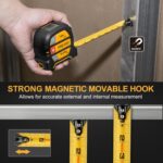 ⁦PREXISO 2-in-1 Laser Tape Measure. 135Ft Rechargeable Measurement Tool & 16Ft Measuring Movable Magnetic Hook – Pythagorean. Area. Volume. Ft/Ft+in/in/M Unit NOT Digital⁩ - الصورة ⁦5⁩