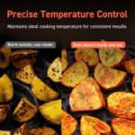 COSORI Air Fryer 9-in-1. Compact & Large 6-Qt. Fast Turbo Modes. 90–450°F Precise Heat for Even Results. Up to 95% Less Oil*. Roast. Bake. Dry. Reheat. Frozen. Broil. Proof. 120V. TurboBlaze. Ceramic - Image 4