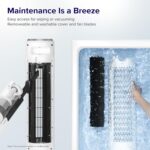 LEVOIT Tower Fan for Bedroom. Standing Fan with 28dB Quiet for Sleep. Remoter. 12H Timer. 25ft/s Velocity. 5 Speeds. 4 Modes. 90° Oscillation for Home. Office. Indoor. Bladeless 36 inch. White - Image 5