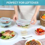 Vtopmart 8 Pack Glass Meal Prep Containers with Leak Proof Locking Lids. Airtight Food Storage Containers for Microwave. Oven. Freezer and Dishwasher. BPA Free. Green - Image 7