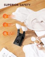 ⁦FORLIM [Upgraded Temperature Control] Boot Dryer for Work Boots – Shoe Dryer with 24-Hour Delay Timer. Portable Glove Dryer & Boot Warmer. Automatic Shut-Off Timer. Folding Design. Smart Panel. Black⁩ - الصورة ⁦5⁩