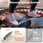 ⁦BCAN 40/48 Foldable Mini Trampoline Max Load 330lbs/440lbs. Fitness Rebounder with Adjustable Foam Handle. Exercise Trampoline for Adults Indoor/Garden Workout⁩ - الصورة ⁦5⁩