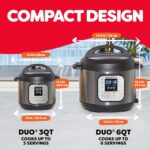 ⁦Instant Pot Duo 7-in-1 Mini Electric Pressure Cooker. Slow Rice Cooker. Steamer. Sauté. Yogurt Maker. Warmer & Sterilizer. Includes Free App with over 1900 Recipes. Stainless Steel. 3 Quart⁩ - الصورة ⁦3⁩
